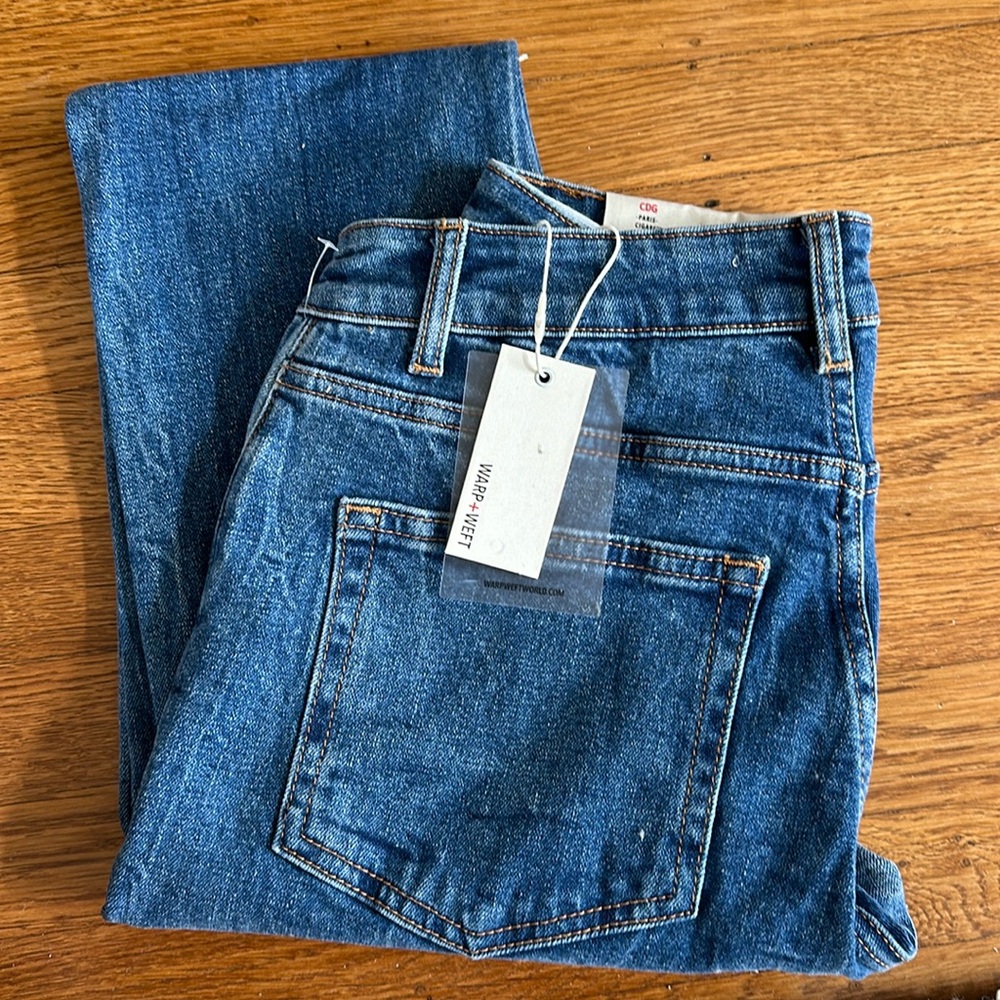 Warp + Weft CDG Petite Mid-Rise Straight Cigarette Jeans NWT